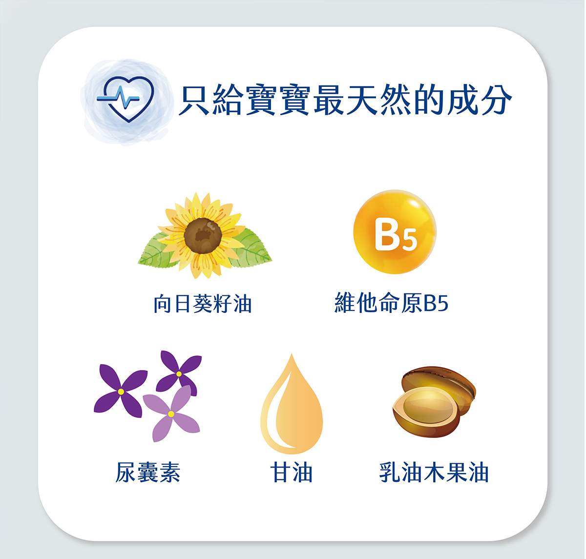 全新真空壓瓶設計,無香款,嚴選高品質成分,蘊含維他命原B5和尿囊素的舒緩配方,舒緩嬌嫩的臉部肌膚不適情形。24小時保濕滋潤,呵護寶寶面部肌膚。 質地滑順不油膩,深層滋養乾燥部位,有效緩解紅蘋果臉、季節轉換乾癢不適等現象,為寶寶乾燥肌膚注入活力,呈現彈性與光澤。