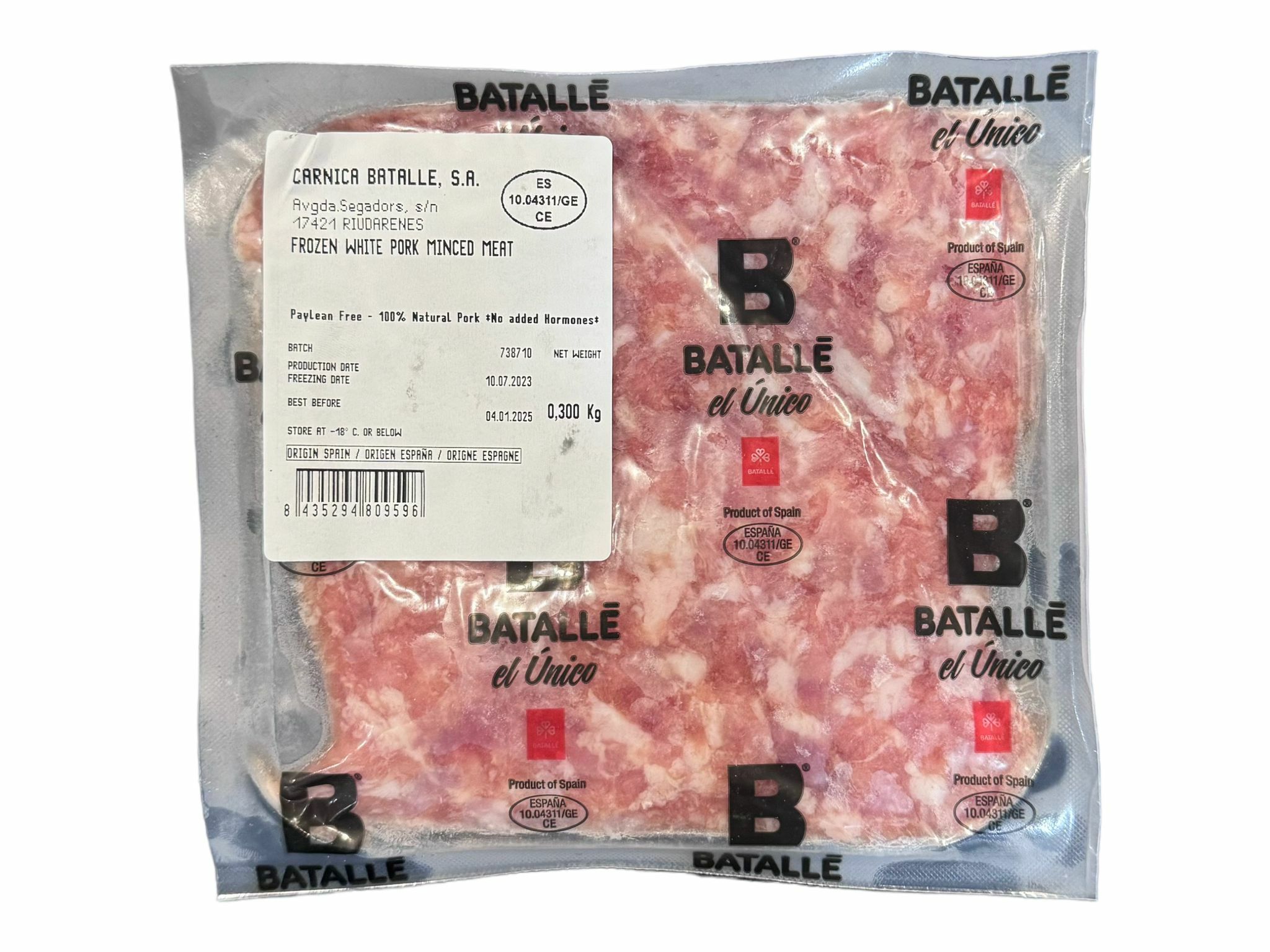 西班牙 Batalle 優質白豚免治豬肉 300克 (急凍 -18°C)