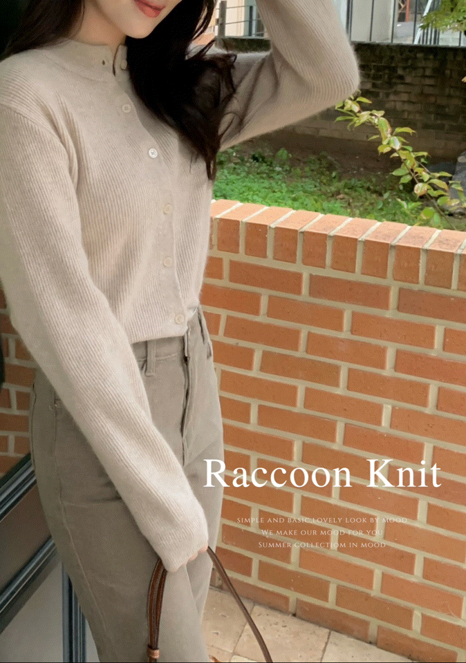 Raccoon 溫柔浣熊針織毛衣/ 開襟外套
