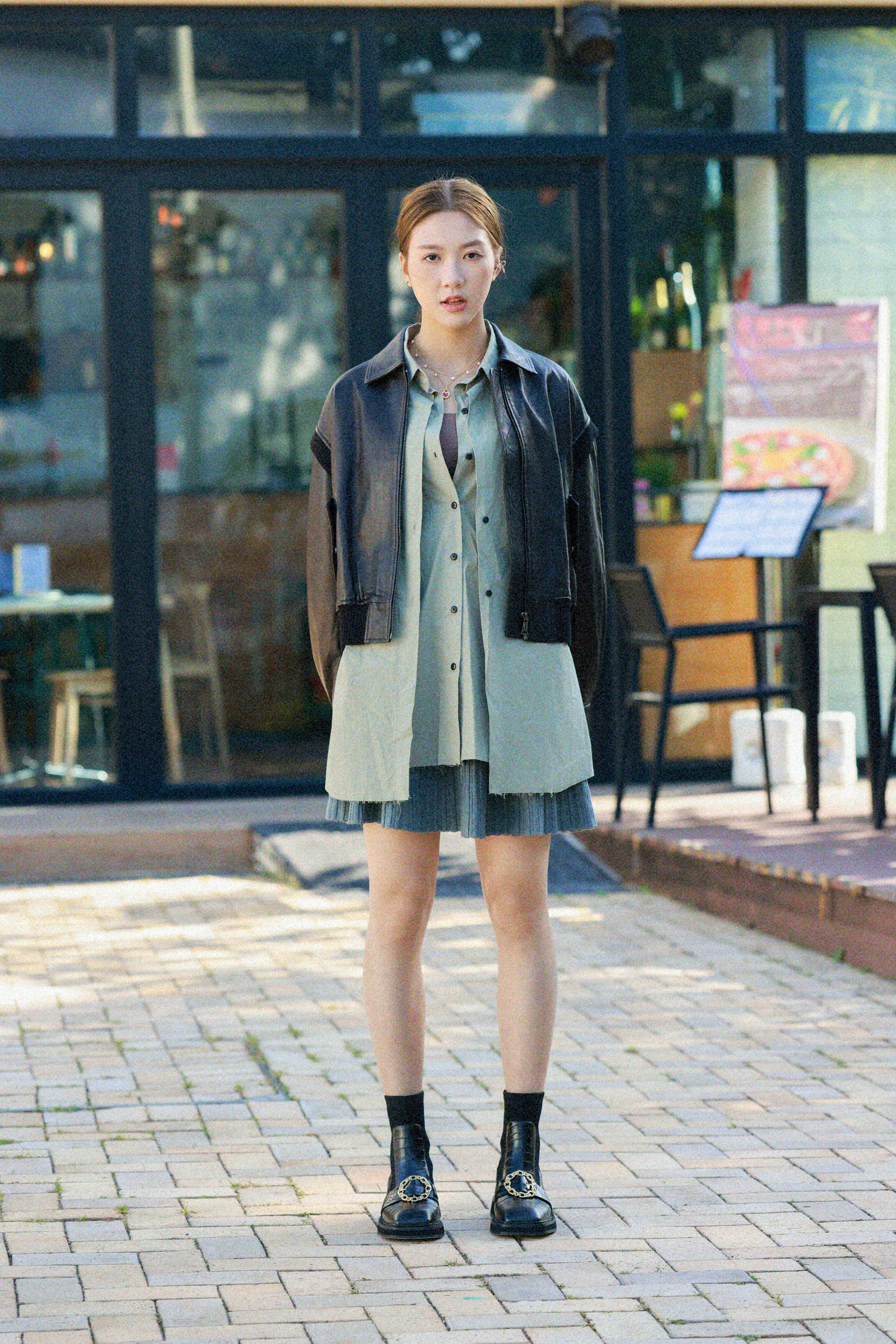 直紋腳針織A裙（現貨款式）