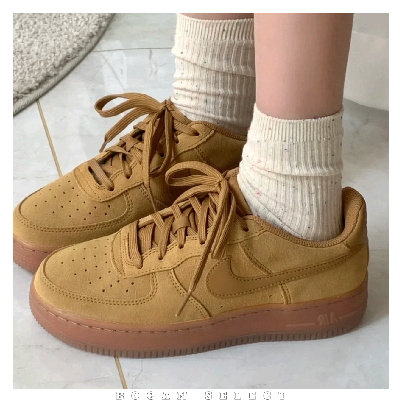 NIKE AIR FORCE 卡其 駝色 大地色 小麥色