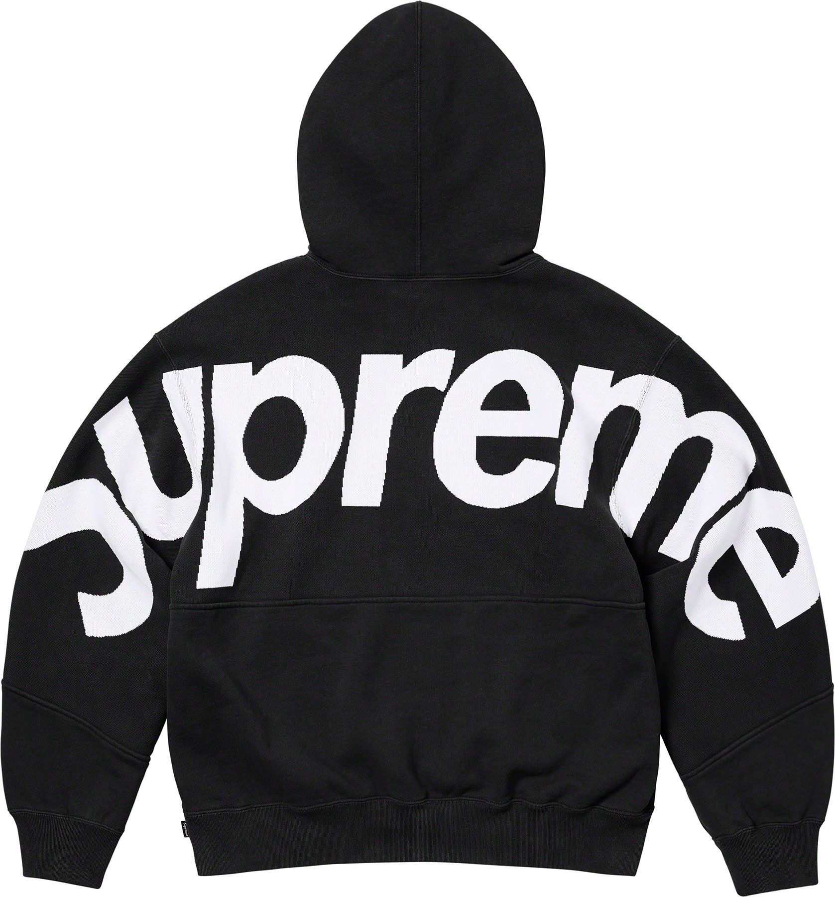 Supreme Big Logo Jacquard Hooded Sweatshirt (Black)