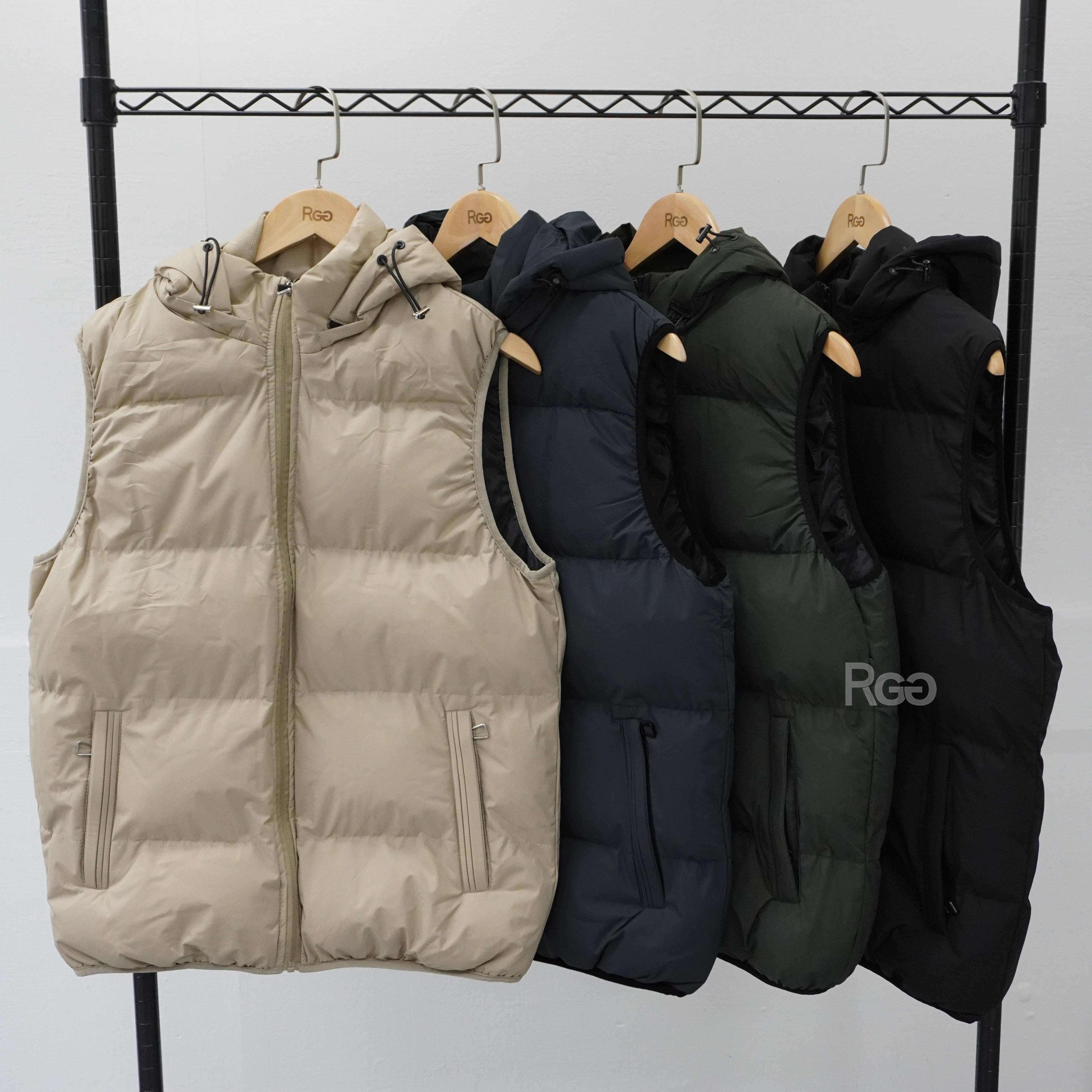 可拆式連帽鋪棉背心