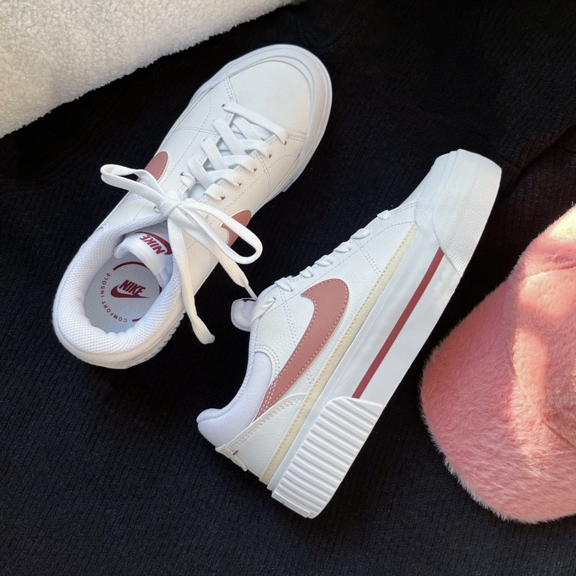 Nike Court Lite 蜜桃鬆糕 白粉 FQ8782-100