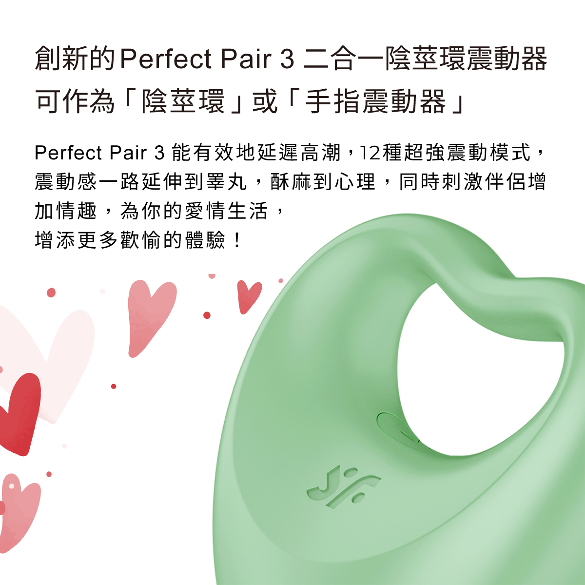 Satisfyer Perfect Pair 3,Satisfyer,德國 Satisfyer,情趣用品,情趣玩具,震動陰莖環,陰莖環,屌環,精力環