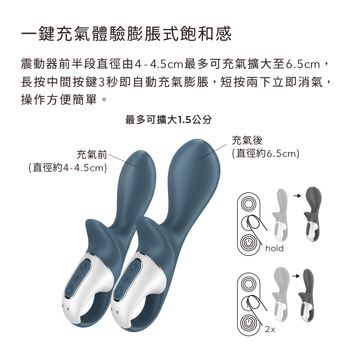 Satisfyer Air Pump Booty 2,Satisfyer,德國 Satisfyer,情趣用品,情趣玩具,後庭玩具,後庭震動器,後庭按摩棒,可調節充氣前列腺按摩棒,前列腺按摩棒,前列腺按摩器,可調節充氣後庭震動器