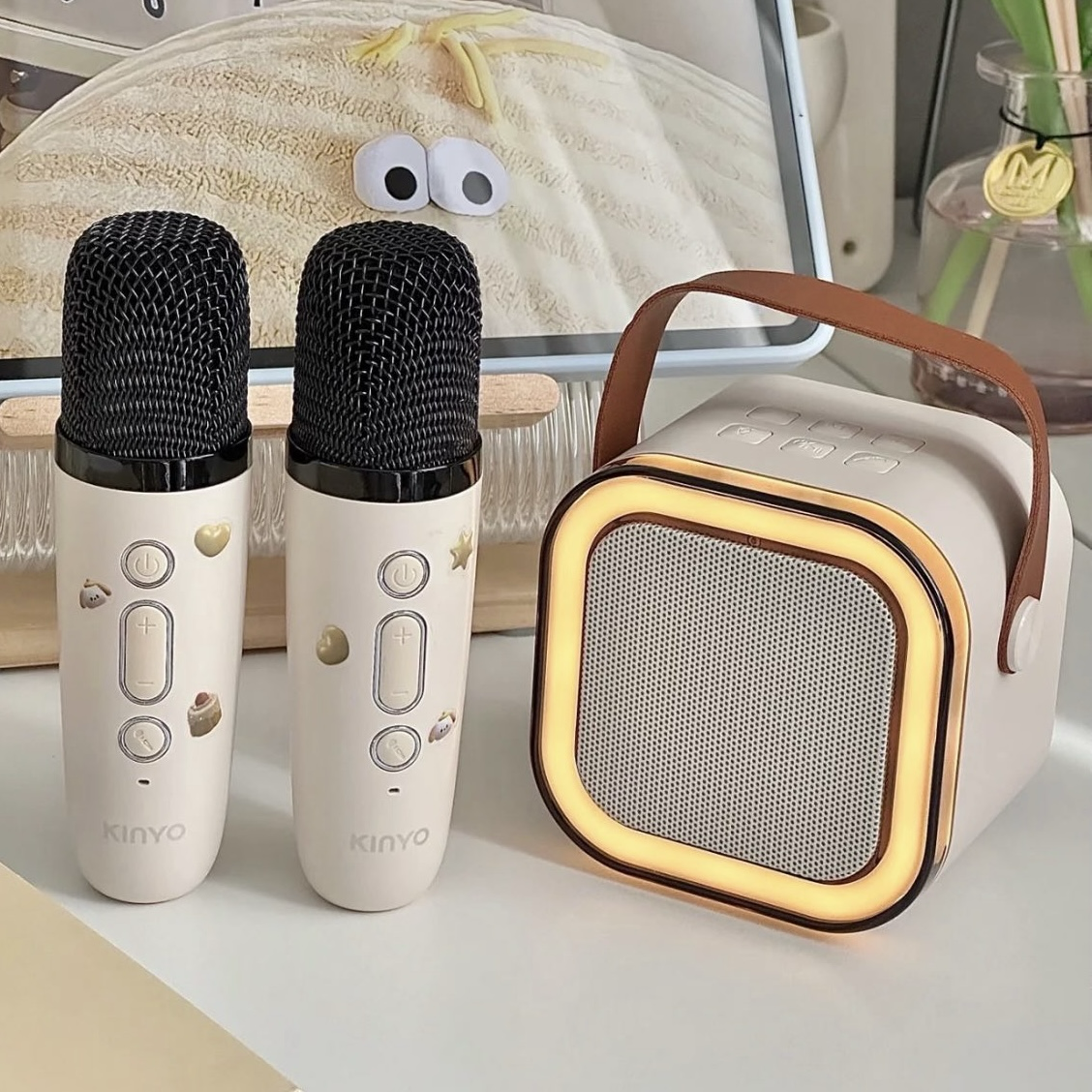 開趴神器 超可愛手提音響卡拉OK 無線麥克風