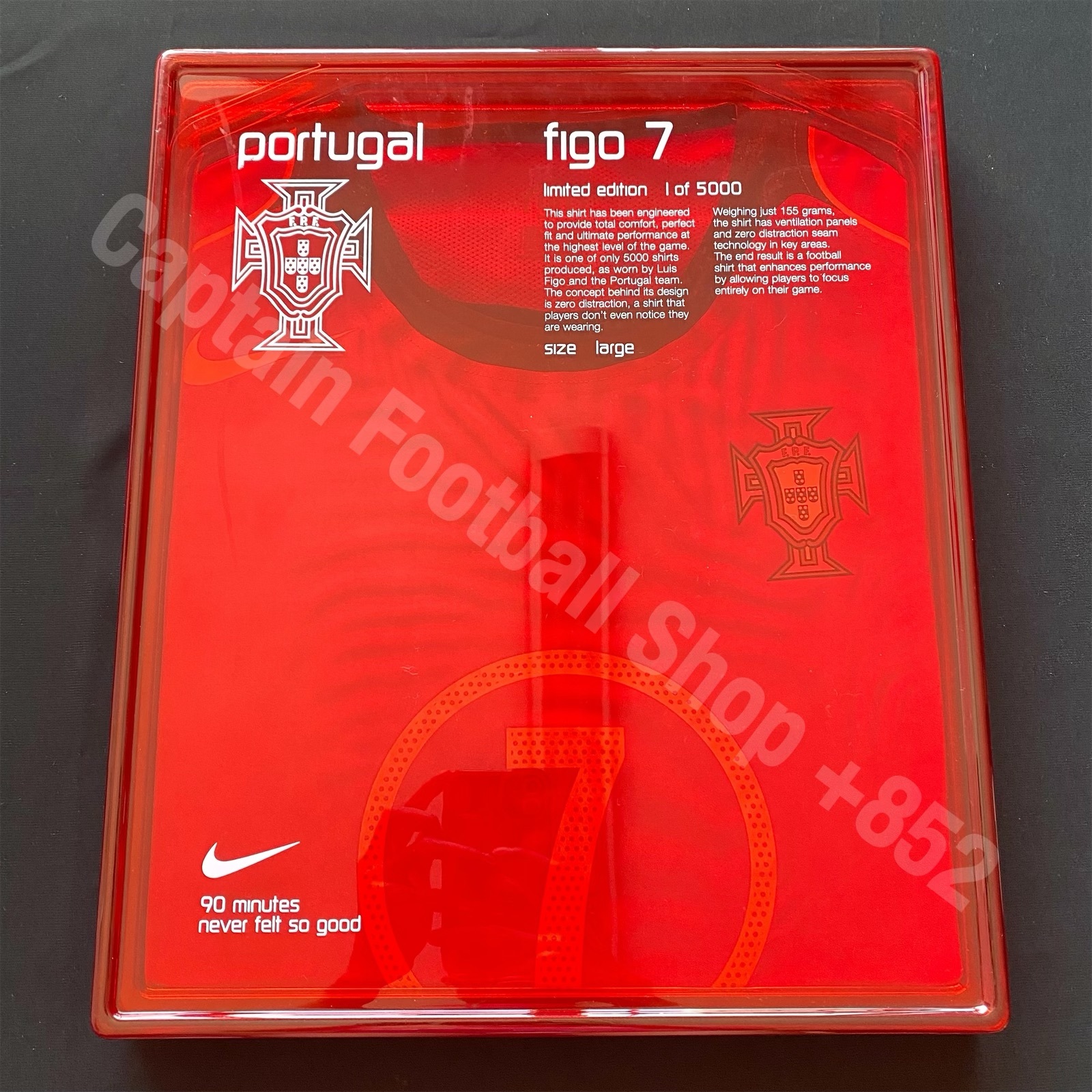 (盒裝球員版) 葡萄牙 2004 Nike 主場球員版球衣 #7 FIGO