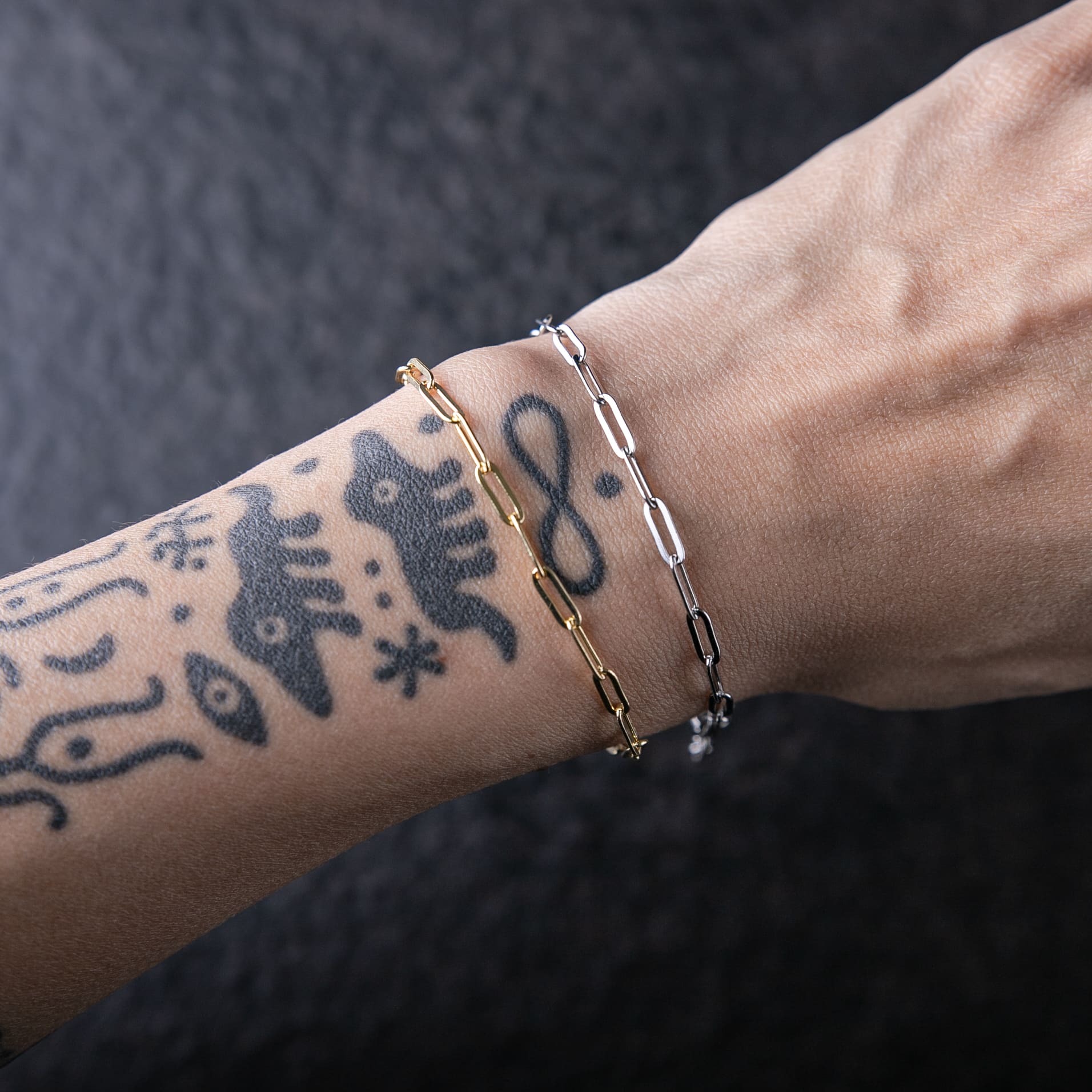 3mm長方形鏈條手鍊