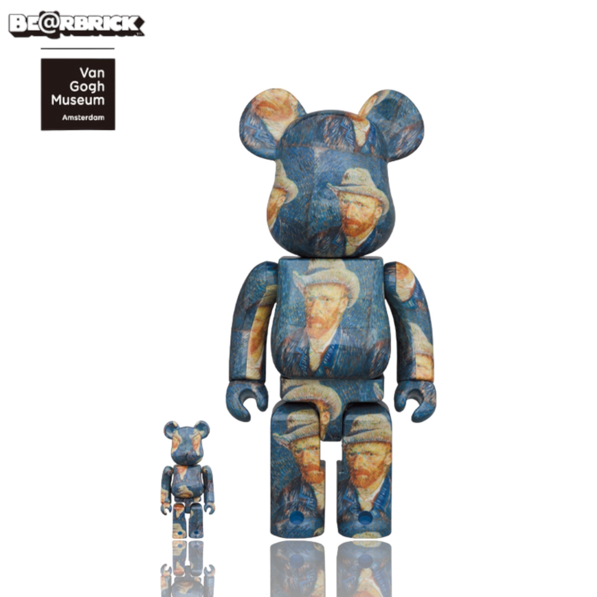 🥇現貨🥇Bearbrick 400% 100% Self-Portrait with Grey Felt Hat