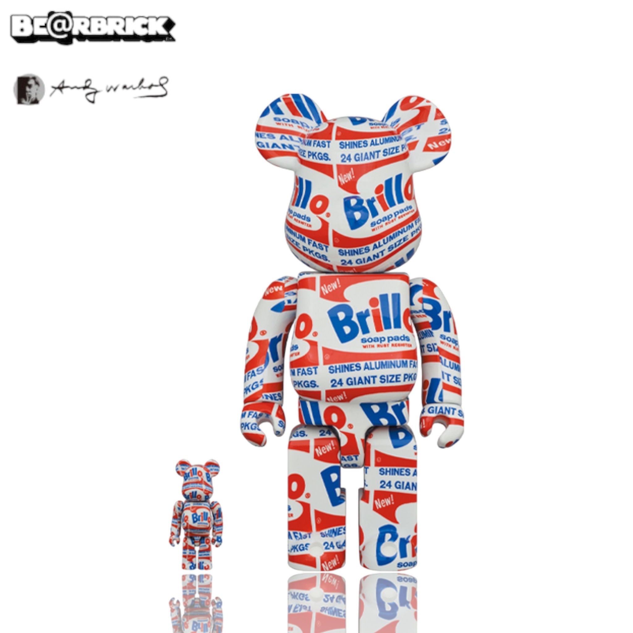 🥇現貨🥇BEARBRICK ANDY WARHOL "Brillo" 100％ & 400％
