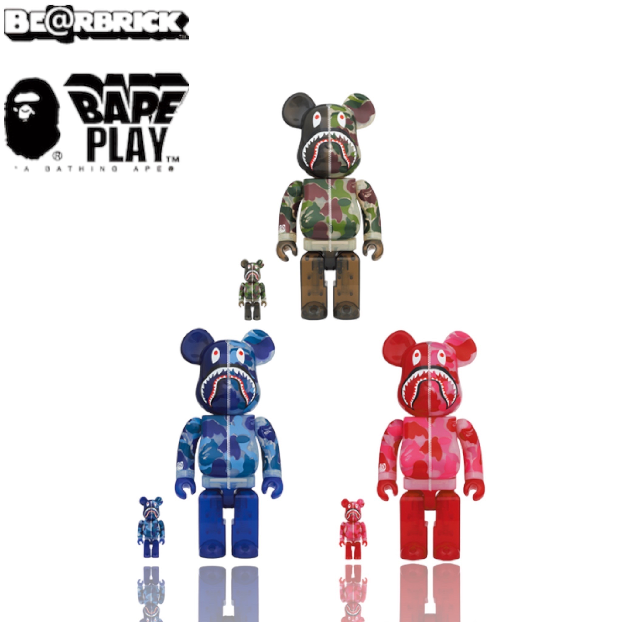 その他 BAPE CLEAR CAMO BE@RBRICK100%&amp; 400% PINK BAPE CLEAR CAMO BE@RBRICK100%& 400% PINK