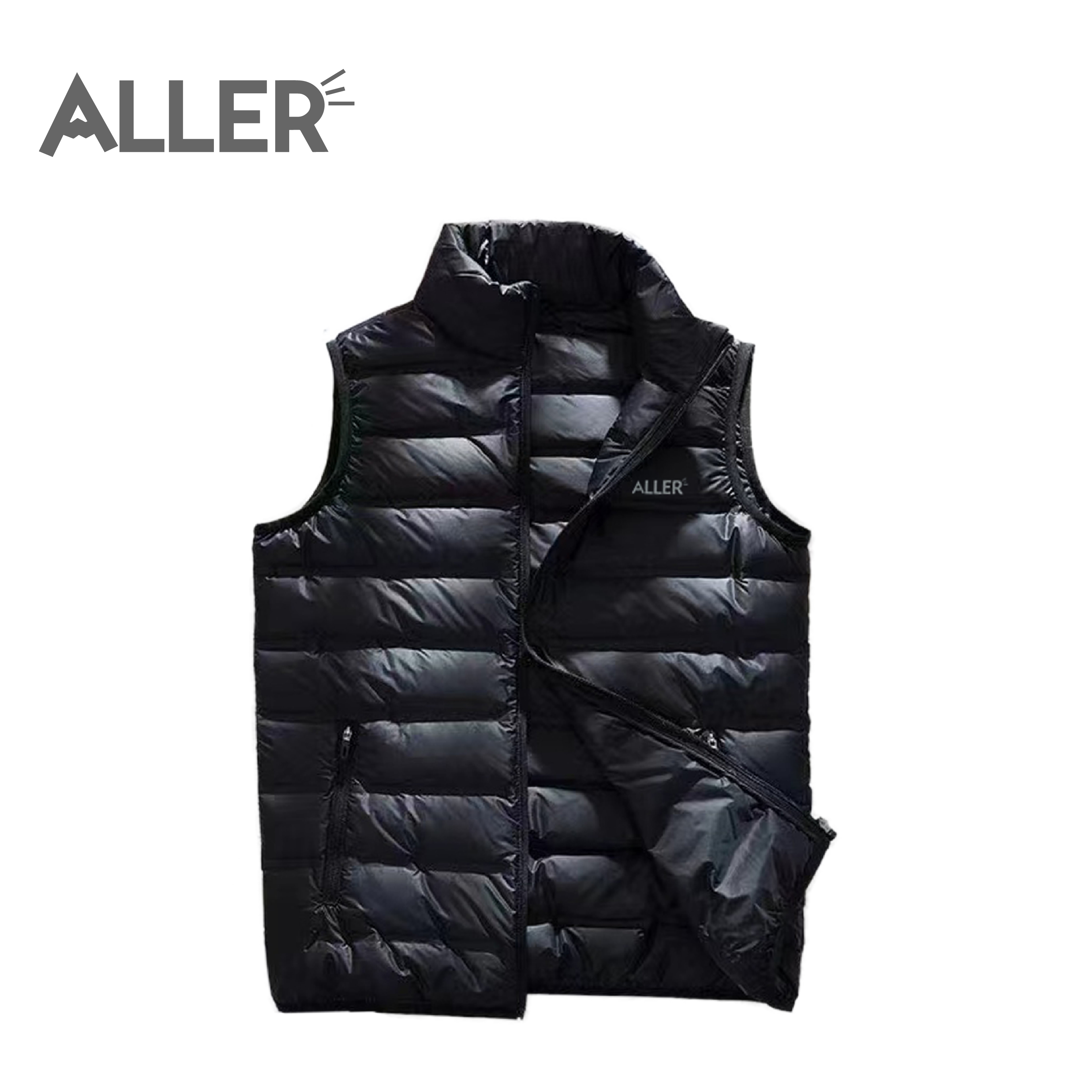 ALLER 輕量防潑水羽絨背心 男款 (2色) 輕量/羽絨/易收納/防風/保暖/出國旅遊/登山健行/遊學 00CKN8867A