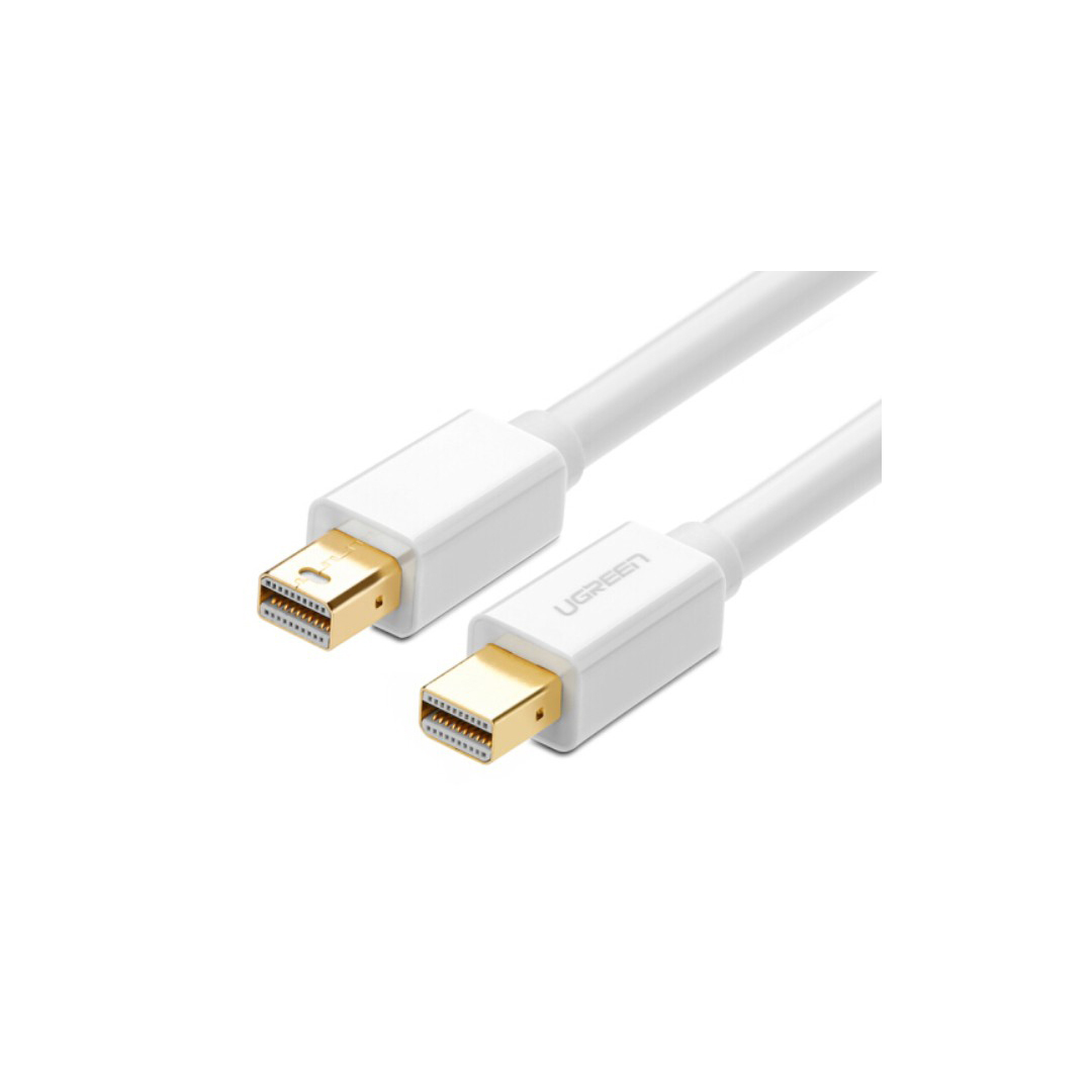 UGREEN - 10429 Mini DisplayPort < Mini DisplayPort 公公線 (兼容 雷電接口)  – 白色 2米