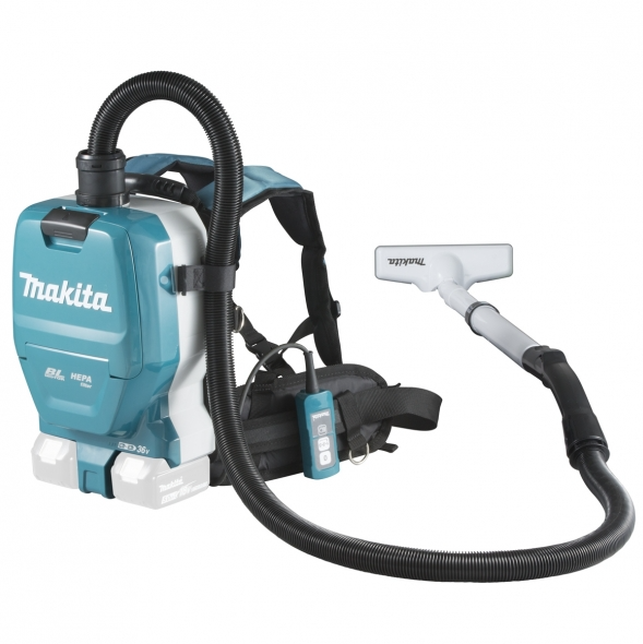 "MAKITA"牧田牌 充電式背負型吸塵機2公升(HEPA過濾網)(無碳刷)(鋰18Vx2=36V)(淨機)-[DVC261ZX5]