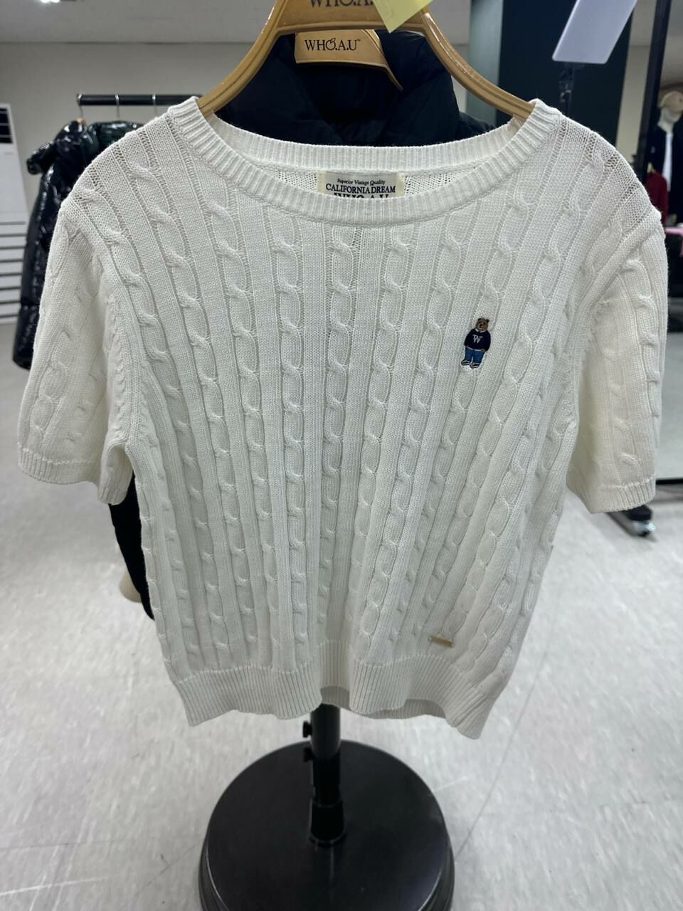 [K] WHO.A.U KNITTED BLOUSE,IVORY, WHKAD3701F-00-IVORY (KWAU212)