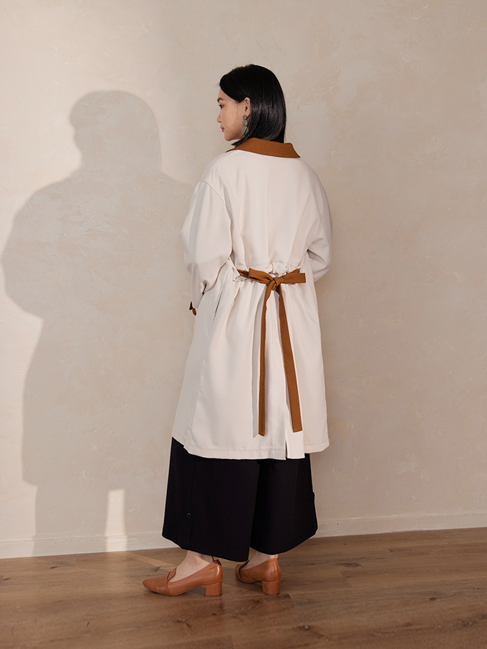 閱讀的語言開襟大衣-山谷