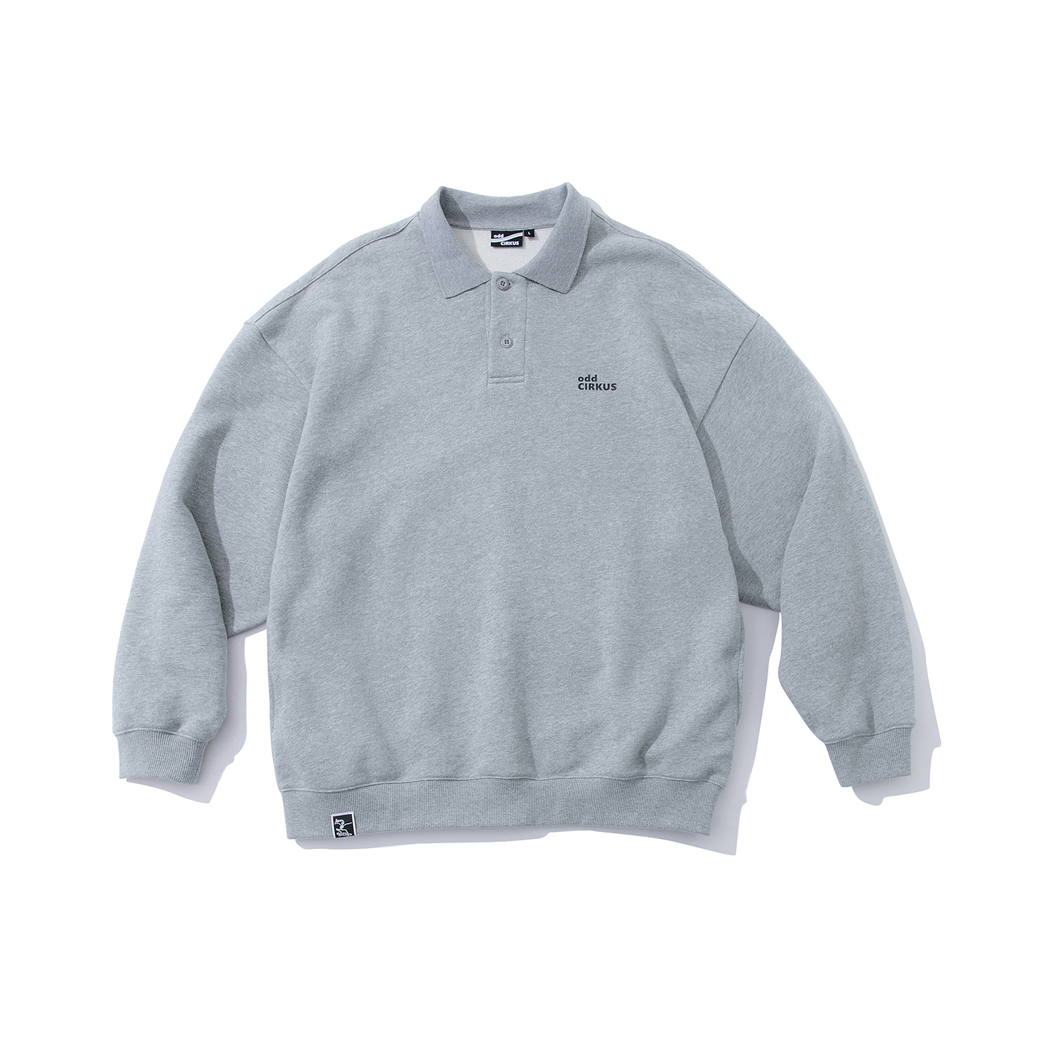 oddCIRKUS有領落肩T恤 灰色