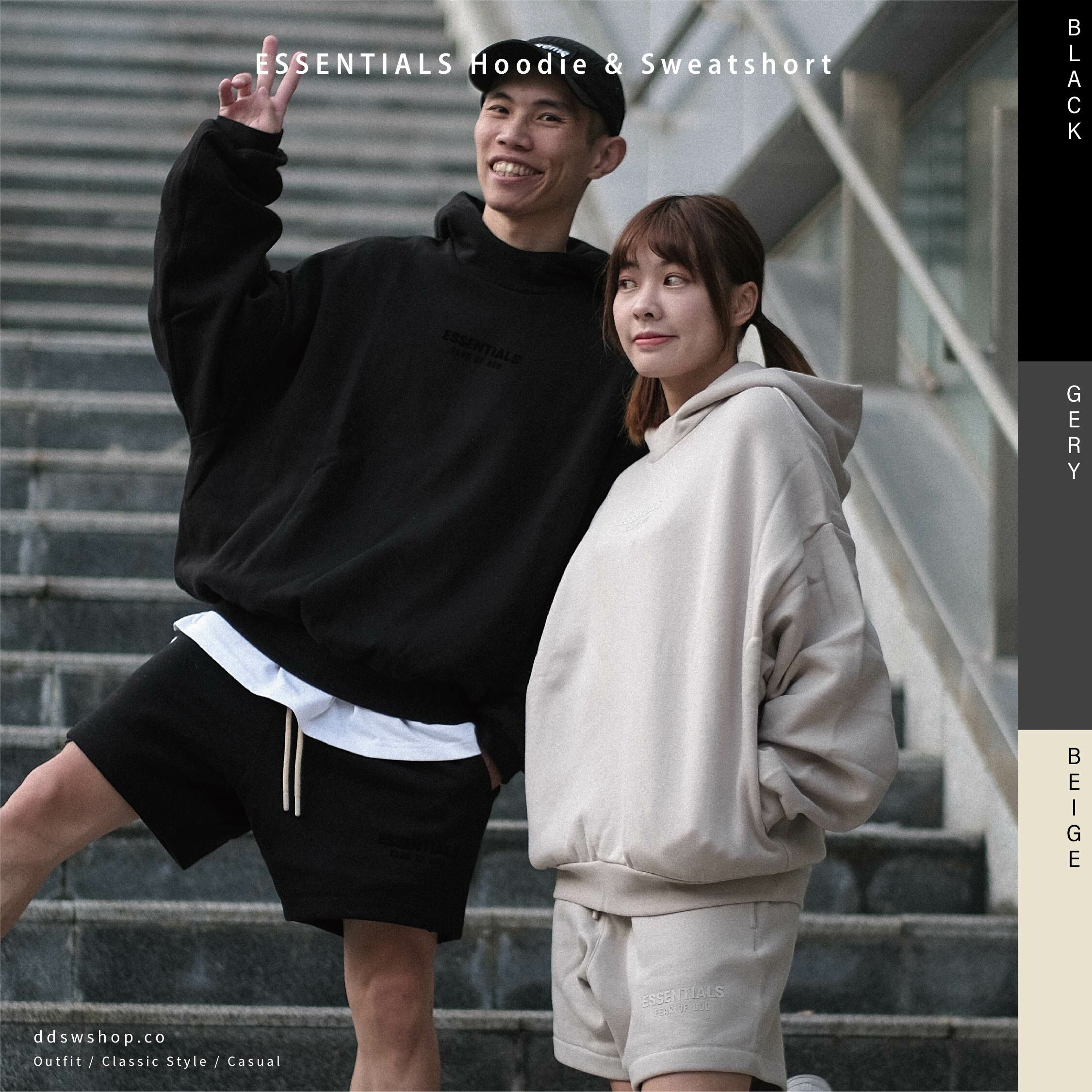 "現貨" Essentials Fear of God 帽踢 短褲 黑色 燕麥灰 米色