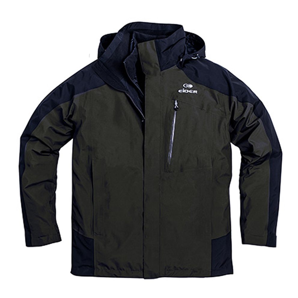 EiDER 法國 Gore-tex防水保暖兩件式多功能戶外機能外套 男款 藍、灰、紅 3合1/Primalof/帽可拆/出國旅遊/賞雪 06EV3061