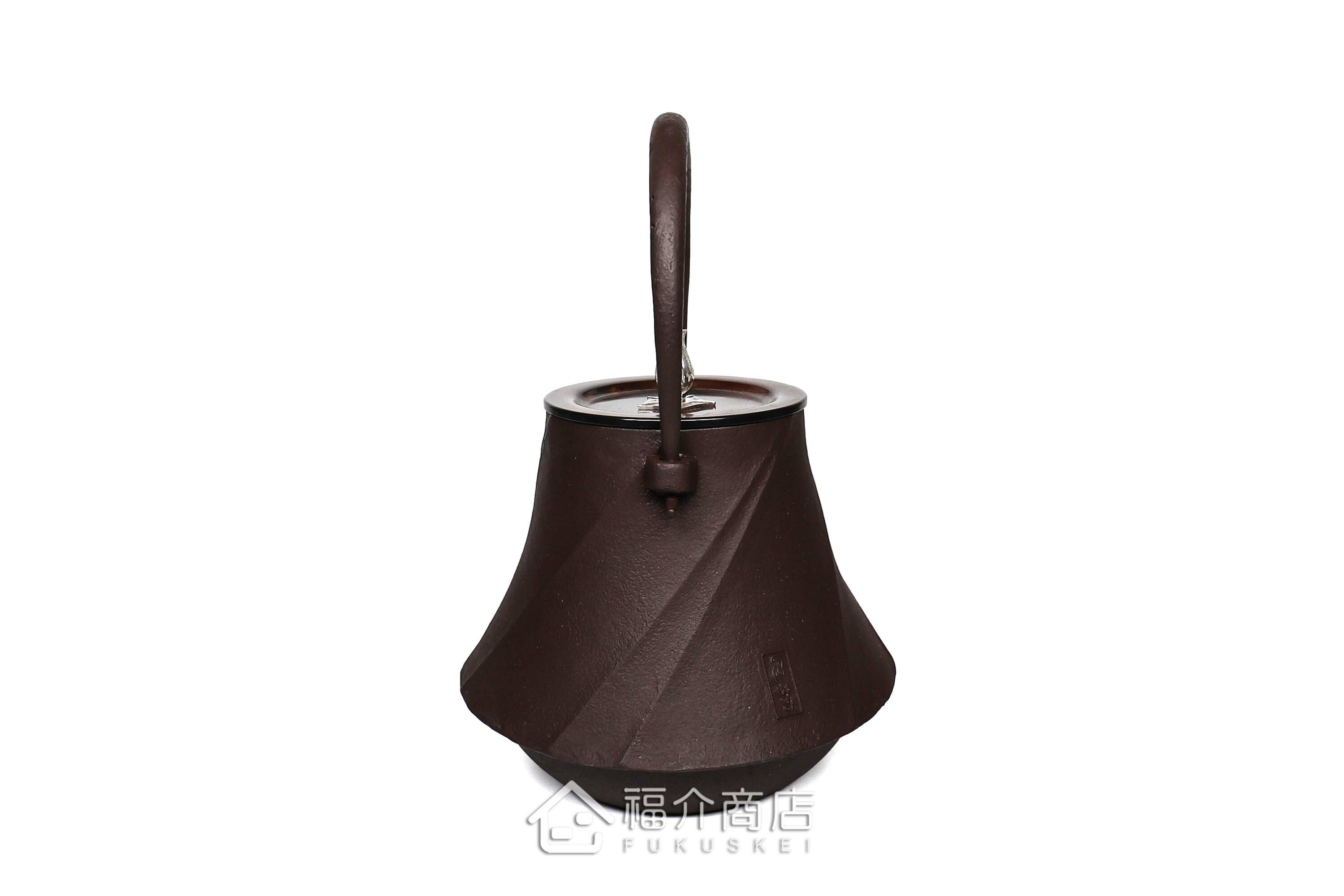 富士形螺旋狀的煮水泡茶用的鐵壺