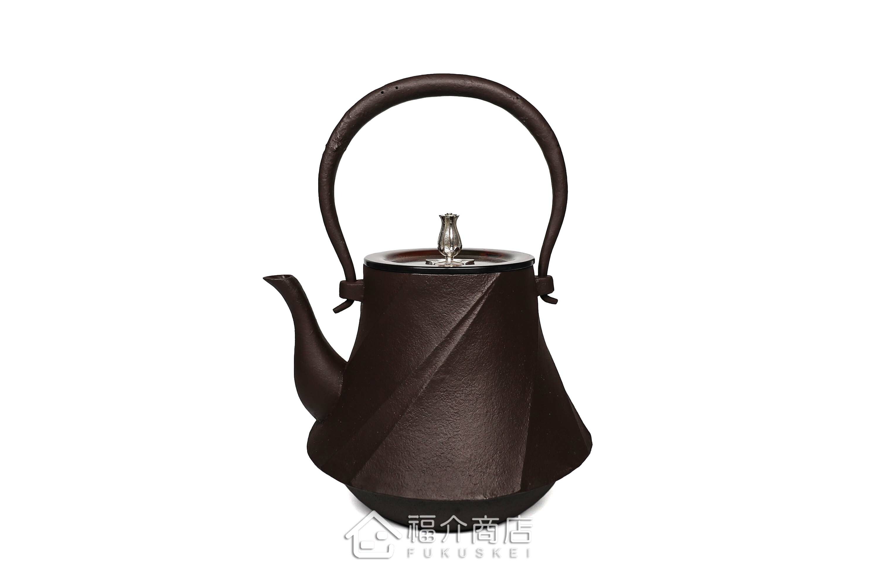 富士形螺旋狀的煮水泡茶用的鐵壺