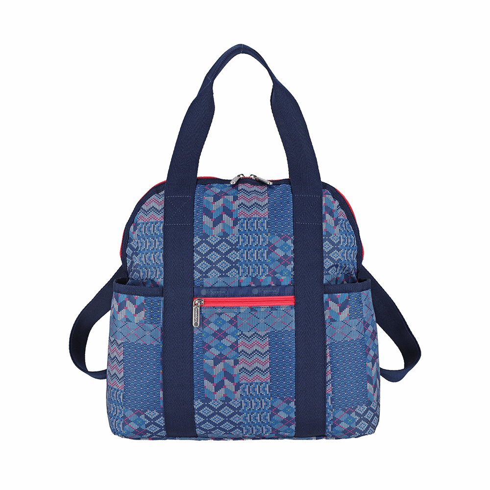 LeSportsac - 【官網限定】DOUBLE TROUBLE BACKPACK 兩用後背包 - 拼布針織