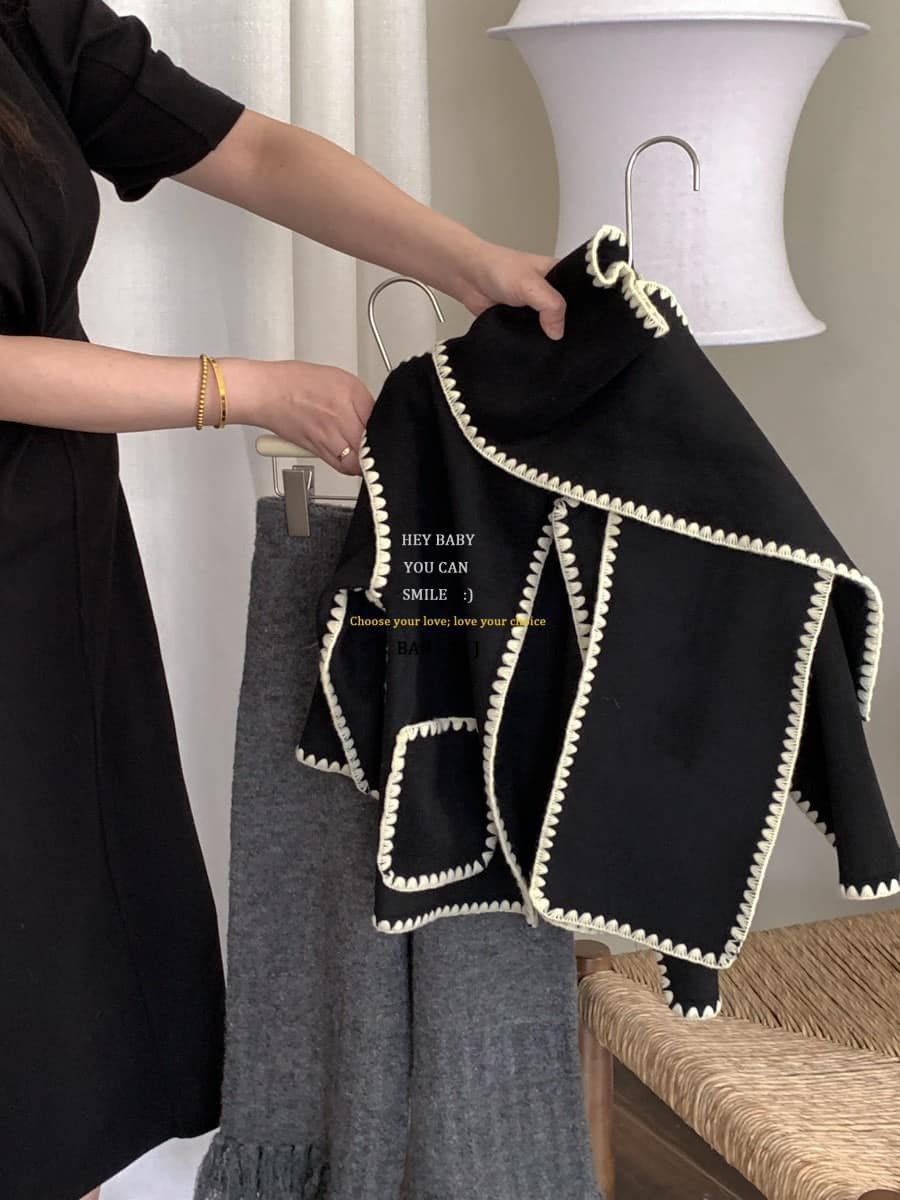 elegant lady black coat