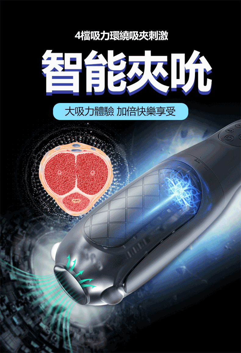 360º電動飛機杯｜超強吸力＋震動＋擠壓飛機杯｜可打開清洗｜電動飛機杯