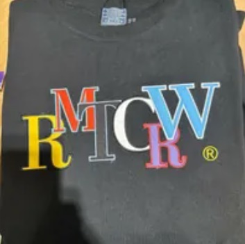[S] ROMANTIC CROWN RAINBOW LOGO TEE SHIRT,BLACK, 3232TS402019 (SRC50)