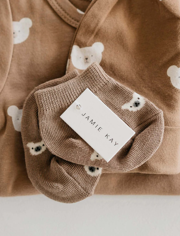 Jamie Kay-Bear Ankle Sock小熊短襪(Caramel Cream)