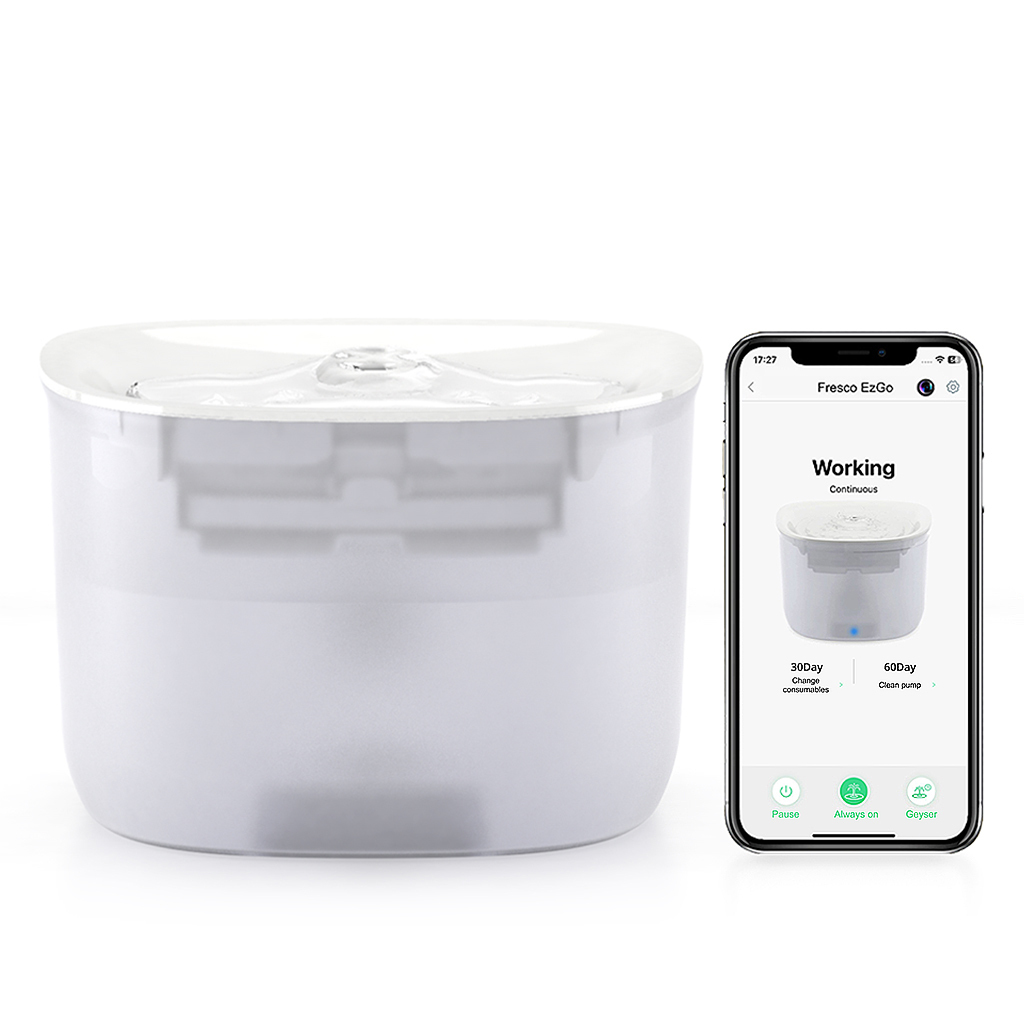 PETONEE- WF005 湃妮 EzGo 智能寵物飲水機 (2L) 藍牙Wi-Fi雙模配置/寵物水機/過濾水機/寵物水噴泉