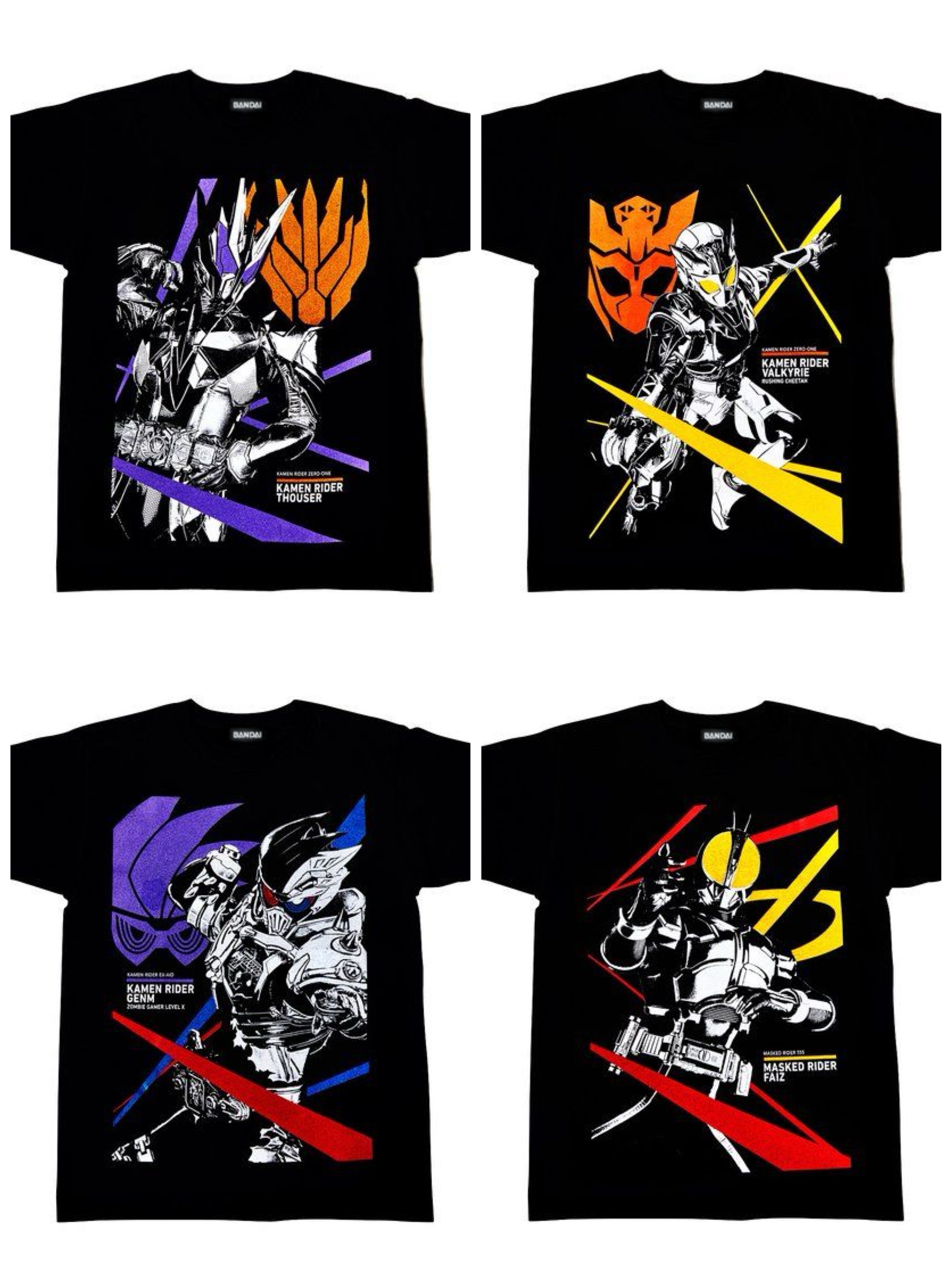 222099 Pbandai 預訂2025/2月 仮面ライダーゼロワン／エグゼイド／555 真実と夢のTシャツ