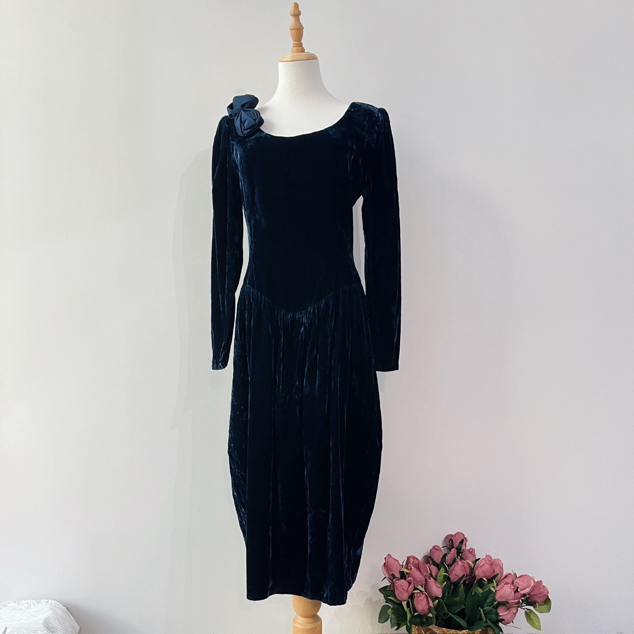 美國製 Donna Morgan 高級感藍色連身裙