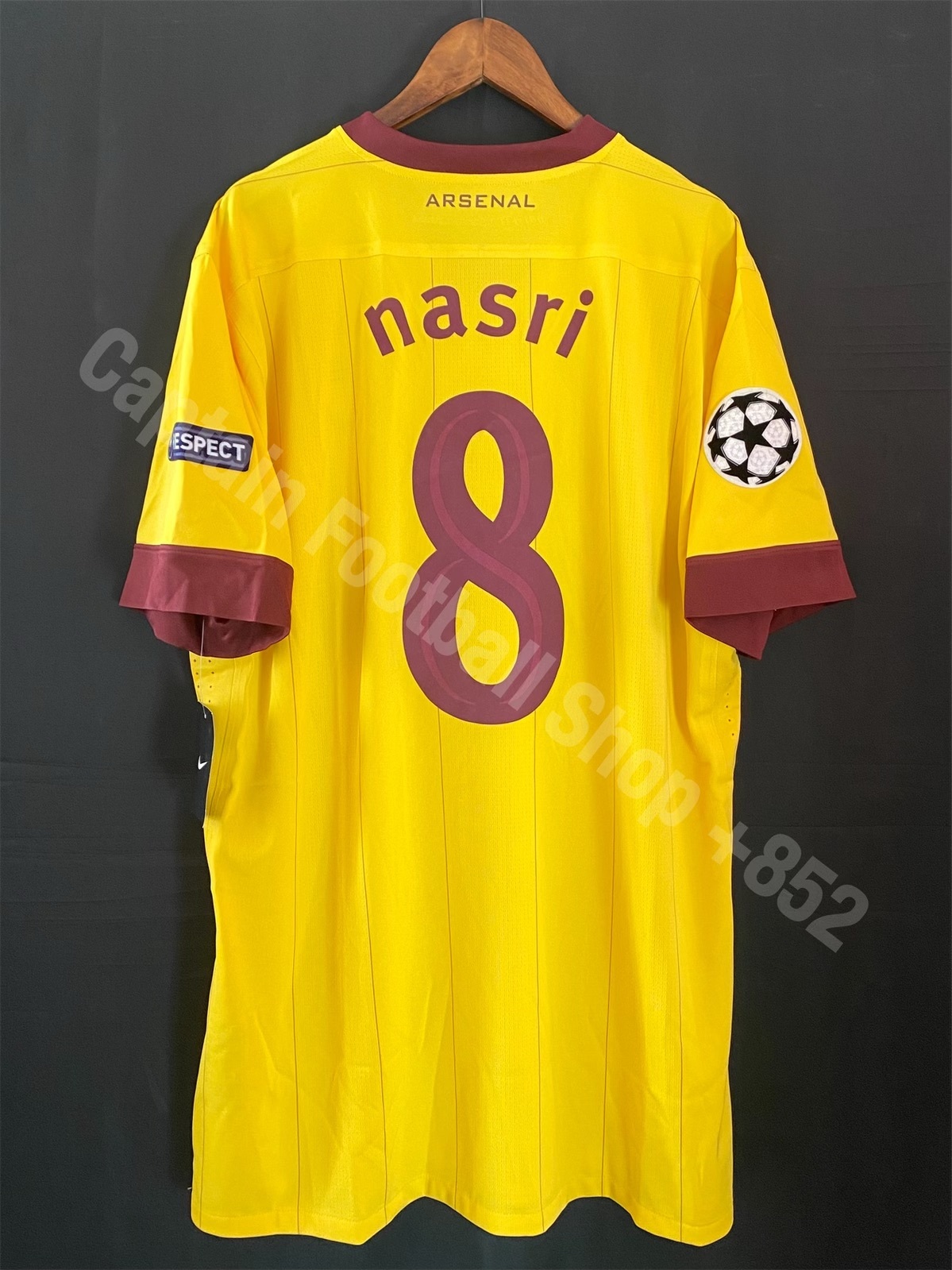 NIKE Arsenal ジャージ　バーガンディ/イエロー nike アーセナル 13/14 アウェイジャージ #10 ウィルシャー