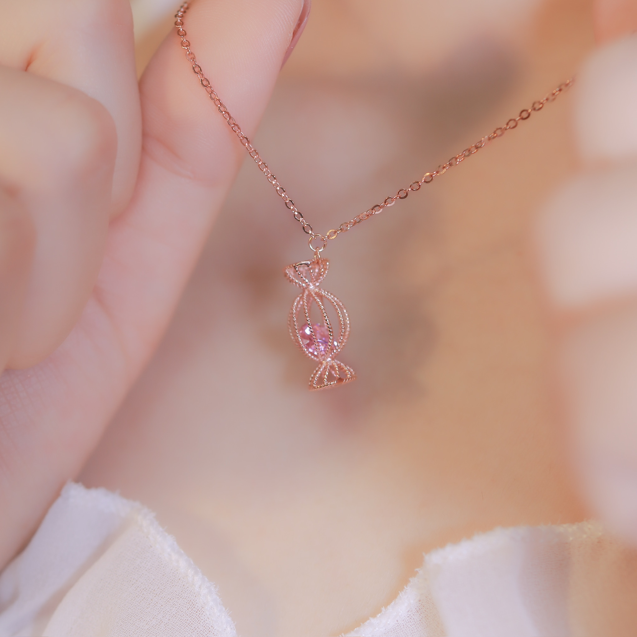 | 925純銀・玫瑰金 | 不言而喻的甜蜜項鍊 | NE0981 |