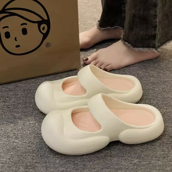 厚底洞洞鞋女涼拖鞋