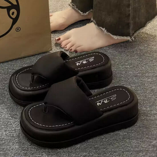增高人字拖夾趾女涼拖鞋