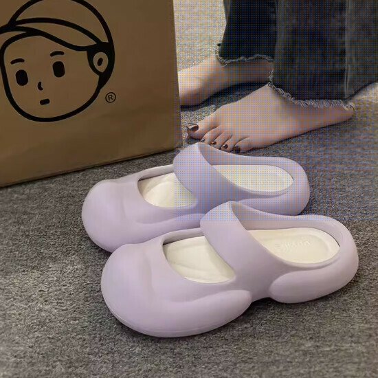 厚底洞洞鞋女涼拖鞋