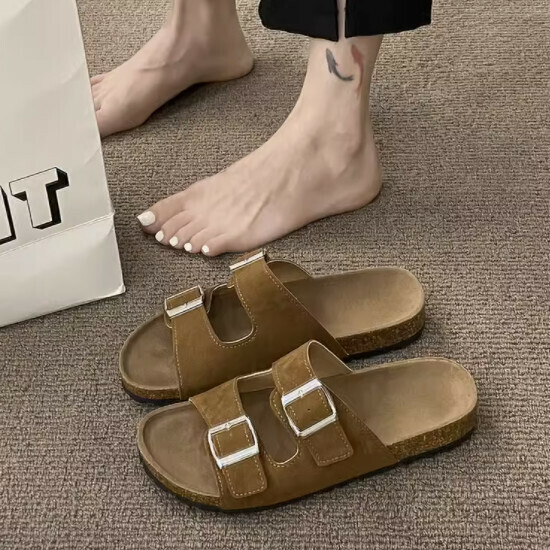 復古沙灘鞋女涼拖鞋(薄底)