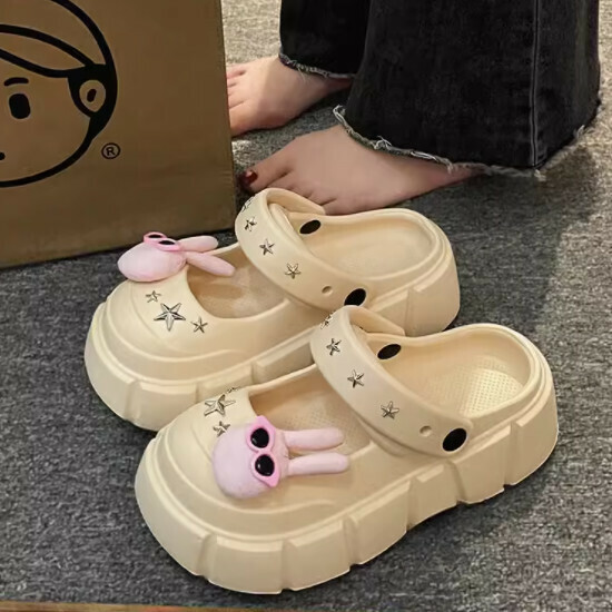 厚底洞洞鞋女涼拖鞋