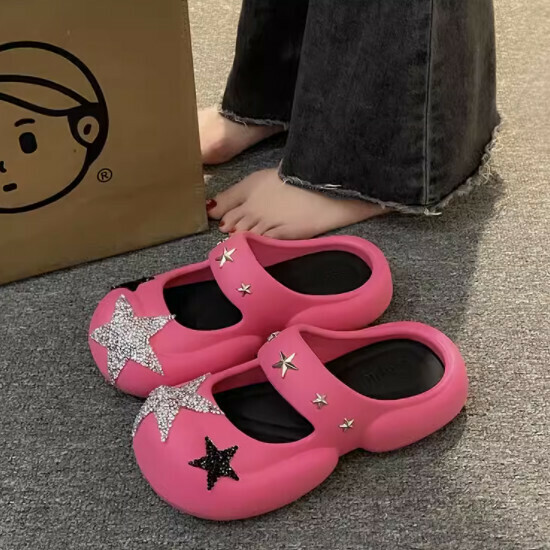 厚底洞洞鞋女涼拖鞋