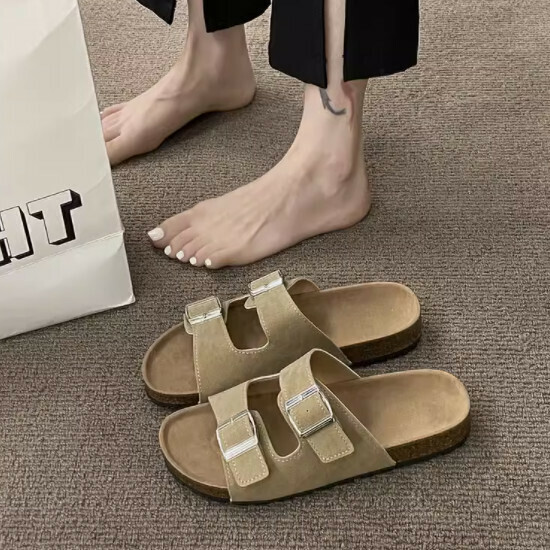 復古沙灘鞋女涼拖鞋(薄底)