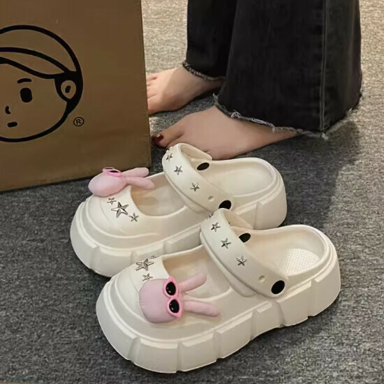 厚底洞洞鞋女涼拖鞋