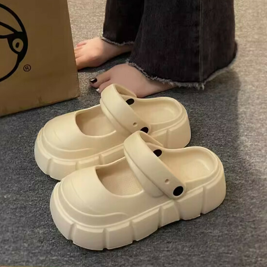 厚底洞洞鞋女涼拖鞋