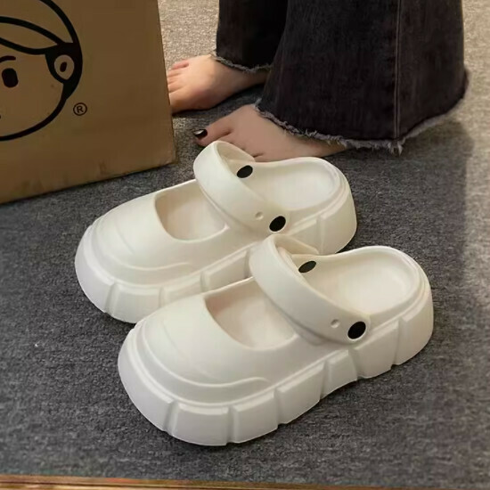 厚底洞洞鞋女涼拖鞋