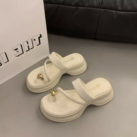 法式金屬女涼拖鞋
