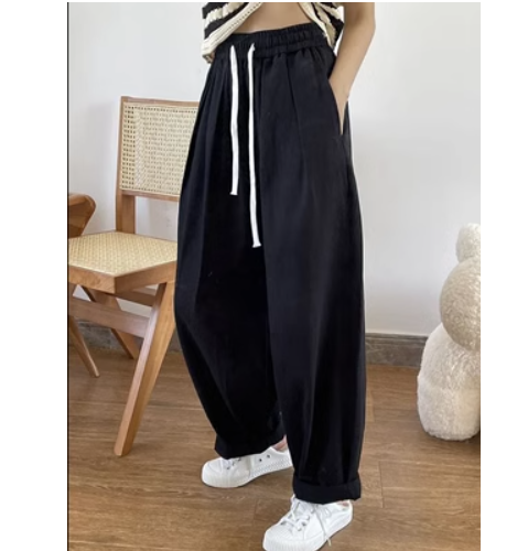 casual high waist wide leg pants