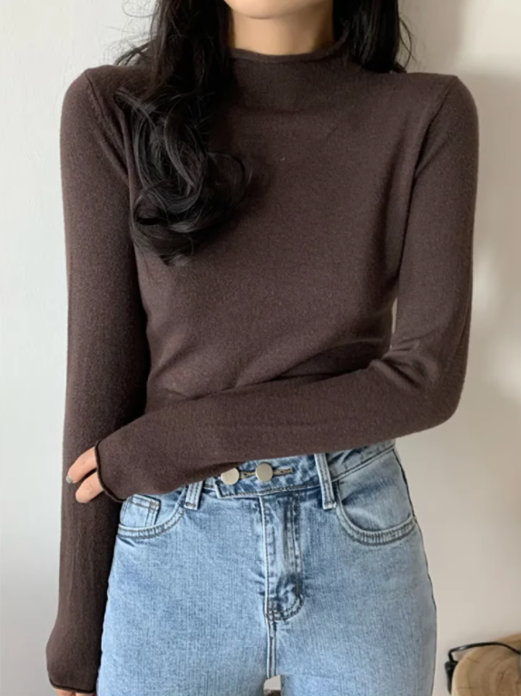 Half turtleneck long sleeve T-shirt base layer