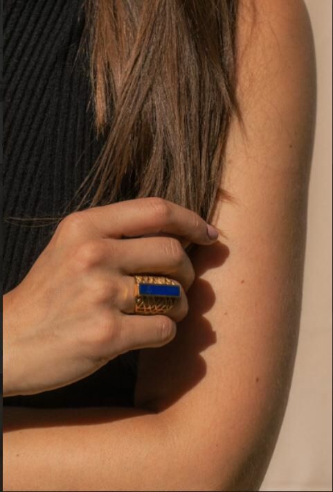 伊斯蘭金工｜jali kiss 青金石戒指 ｜阿富汗